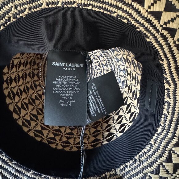 Saint Laurent Michele Franzese Chapeau Maui Paille Mariposa Hat - Picture 4 of 5